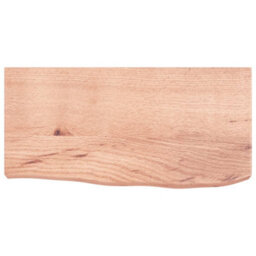 Berkfield Wall Shelf Light Brown 60X30X6 Cm Treated Solid Wood Oak - thumbnail 2