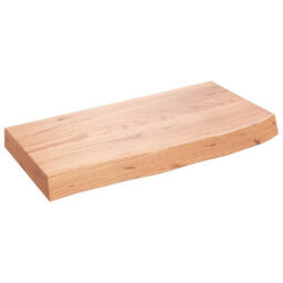 Berkfield Wall Shelf Light Brown 60X30X6 Cm Treated Solid Wood Oak - thumbnail 1