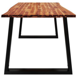 Berkfield Dining Table With Live Edge 180X90X75 Cm Solid Wood Acacia - thumbnail 5