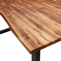 Berkfield Dining Table With Live Edge 180X90X75 Cm Solid Wood Acacia - thumbnail 7