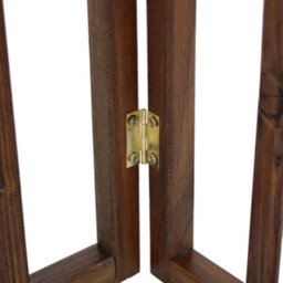 Oypla Dark Brown Dog Safety Folding Wooden Pet Gate Portable Indoor Barrier - thumbnail 8