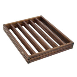 Oypla Dark Brown Dog Safety Folding Wooden Pet Gate Portable Indoor Barrier - thumbnail 3