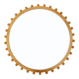 Thehotsale 79Cm Dia Pine Wood Wall Mounted Shatterproof Mirror Decorative Mirror - thumbnail 3