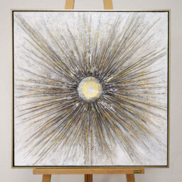 Pagazzi Lighting Pagazzi Moonrays Gold Cavas With Gold Frame 80X80Cm - thumbnail 1