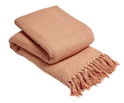 Lisbon Pure Cotton Honeycomb Throw In Spice, 127 X 152Cm - image 1