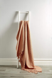 Lisbon Pure Cotton Honeycomb Throw In Spice, 127 X 152Cm - thumbnail 2