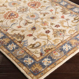 Livabliss Caesar-Hand Tufted Blue Brown Wool Traditional Living Dining Bedroom Rug 122 X183 Cm Easy Care, Non Shedding - thumbnail 3