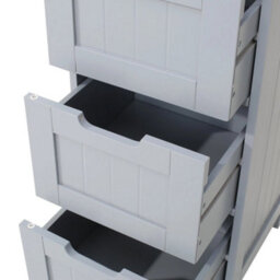 4 Drawer Grey Bathroom Wood Cabinet Storage 4 Drawer 1 Door Free Standing - thumbnail 6
