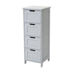 4 Drawer Grey Bathroom Wood Cabinet Storage 4 Drawer 1 Door Free Standing - thumbnail 3