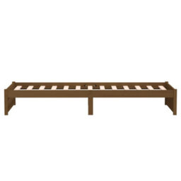 Berkfield Bed Frame Honey Brown Solid Wood 75X190 Cm Small Single - thumbnail 6