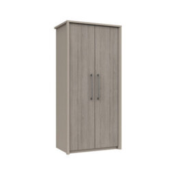 Burlington 2 Door Robe - Fired Earth And Grey Oak On Express Delivery And Ready Assembled - thumbnail 2