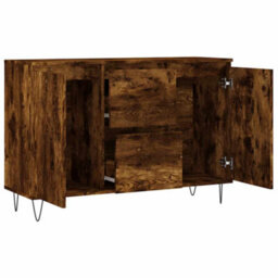 Berkfield Durable Sideboard Smoked Oak 104X35X70 Cm Engineered Wood - thumbnail 6
