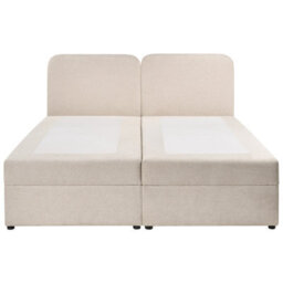 Beliani Divan Bed With Storage Fabric Chancellor 180 X 200 Cm (Eu Super King) Light Beige - thumbnail 6