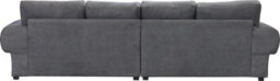 Verona 4 Seater Sofa Grey Velour Fabric Chesterfield Style Full Back Cushions - thumbnail 5