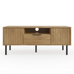 Gfw Nervata Tv Entertainment Unit Oak/black - thumbnail 2