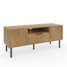 Gfw Nervata Tv Entertainment Unit Oak/black - thumbnail 3
