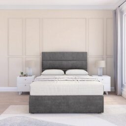 "Sloomy 4Ft6  Texas Divan Bed Base Steel Plush ,4 Drawers & 54"" Floor Standing Headboard - Double" - thumbnail 2