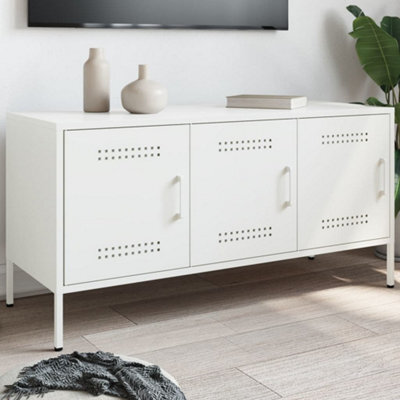 Berkfield Tv Cabinet White 100.5X39X50.5 Cm Steel - image 1