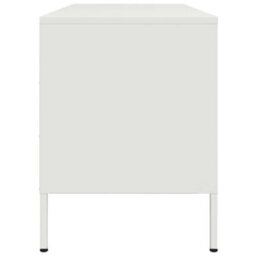 Berkfield Tv Cabinet White 100.5X39X50.5 Cm Steel - thumbnail 7