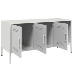 Berkfield Tv Cabinet White 100.5X39X50.5 Cm Steel - thumbnail 9