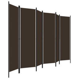 Walplus 6-Panel Room Divider Brown 300X180 Cm - thumbnail 3