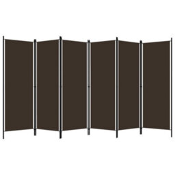 Walplus 6-Panel Room Divider Brown 300X180 Cm - thumbnail 2
