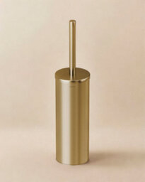 Cosmic Toilet Brush & Holder, Brushed Gold Pvd, Logic Collection