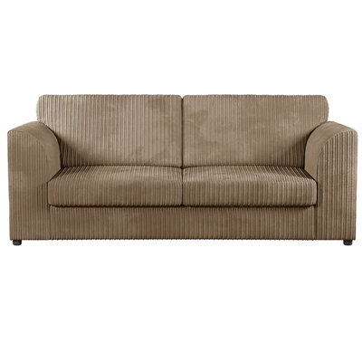 Furnishings For Less UK Luxor Jumbo Cord Fabric 3 Seater Sofa - Fullback Coffee - image 1