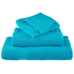Berkfield Premium Hand Towels Solund 2 Pcs Turquoise 50X100 Cm 600 Gsm - thumbnail 4