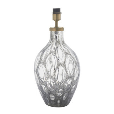 Luminosa Lighting Luminosa Vibo Table Lamp Charcoal Artisan Glass & Matt Antique Brass Plate - image 1