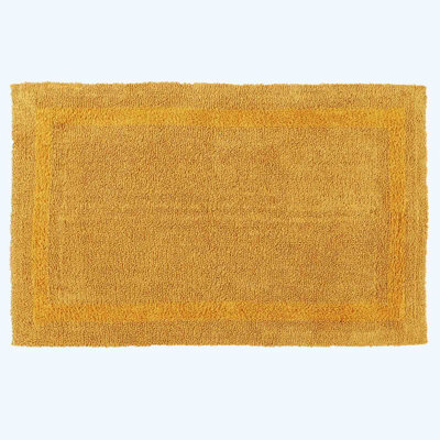 Homescapes Luxury Reversible Extra Large Bath Mat - Mustard Yellow - image 1