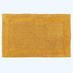 Homescapes Luxury Reversible Extra Large Bath Mat - Mustard Yellow - thumbnail 1