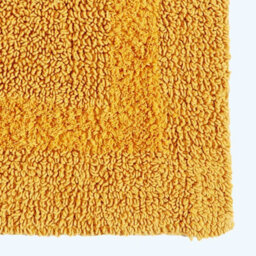 Homescapes Luxury Reversible Extra Large Bath Mat - Mustard Yellow - thumbnail 2