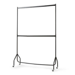 House Of Home 5Ft Long X 7Ft Two Tier Heavy Duty Clothes Rail On Wheels Clothes Hanging Rack - thumbnail 8