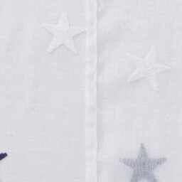 Deconovo Linen Look Embroidered Voile Curtains Star Pattern Sheer Curtains For Kids 55 X 90 Inch Navy Blue Two Panels - thumbnail 4