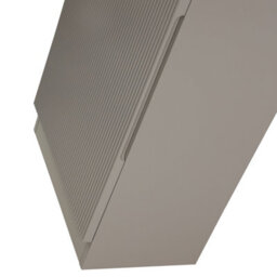 FNX Bathrooms Fluted Mini Cloakroom Vanity Unit With Basin Floor Standing Soft Close Door Integrated Storage - Soft Coffee - thumbnail 5