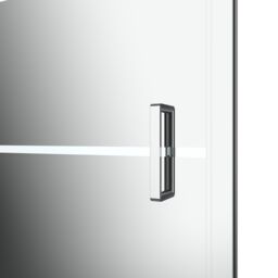 GoodHome Ledava Chrome Effect Mirror Strip Half Open Pivot Shower Door (H)195Cm (W)90Cm - thumbnail 6