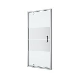 GoodHome Ledava Chrome Effect Mirror Strip Half Open Pivot Shower Door (H)195Cm (W)90Cm - thumbnail 2
