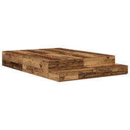 Berkfield Modern Storage Bed Frame Old Wood 150X200 Cm - thumbnail 1