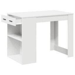 Berkfield Desk With Drawer And Shelf White 102X62X77.5 Cm Engineered Wood - thumbnail 5