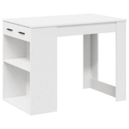 Berkfield Desk With Drawer And Shelf White 102X62X77.5 Cm Engineered Wood - thumbnail 2