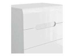 Impact Furniture Tallboy Tall Chest Of 5 Drawers White Gloss Bedroom Living Room Storage Soft Close Premium Quality Azteca - thumbnail 6