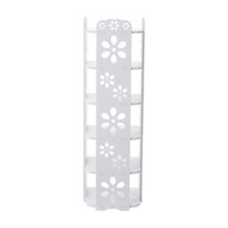 Living And Home 6 Tier White Plastic Shoe Rack Shoe Storage Organiser Open Style Shoe Shelf - thumbnail 5