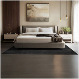 Tectake Rug Zonelle Short Pile And Ultra-Soft Carpet In Rectangular Or Round Design 160 X 230 Cm - Black - thumbnail 1