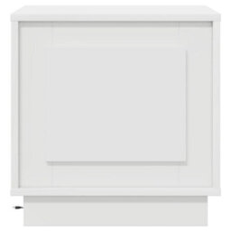 Berkfield Modern Bedside Cabinet With Led Lights White 44X34,5X45 Cm - thumbnail 6