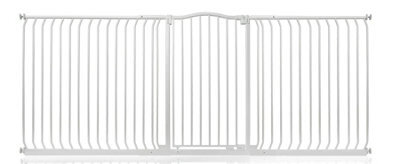 Bettacare Extra Tall Curved Top Dog Gate, 234Cm - 243Cm, Matt White, Extra Tall 100Cm In Height, Pressure Fit Pet Gate - image 1