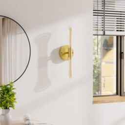 Darphe Modern Sand Gold Led Crystal Wall Sconce Light With Iron Base Warm Light 42Cm H - thumbnail 8