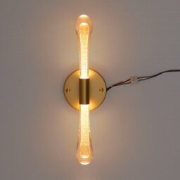 Darphe Modern Sand Gold Led Crystal Wall Sconce Light With Iron Base Warm Light 42Cm H - thumbnail 7