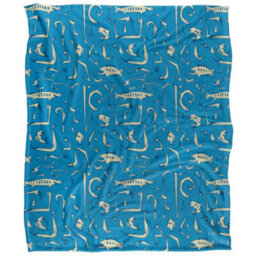 Jq Licensing Silky Fishing Rod Supersoft Blanket Blue/cream (One Size)