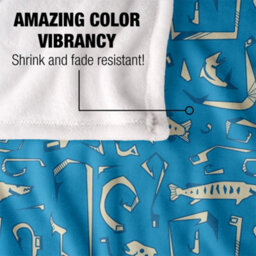 Jq Licensing Silky Fishing Rod Supersoft Blanket Blue/cream (One Size) - thumbnail 4